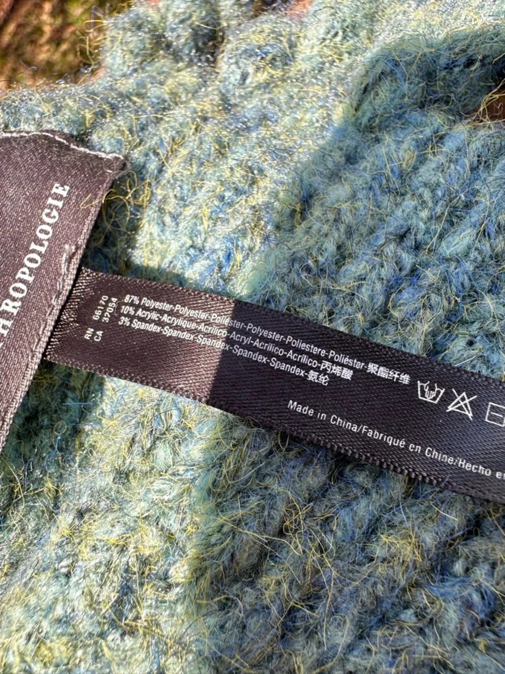 Anthropologie blue green long scarf